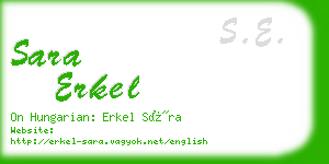 sara erkel business card